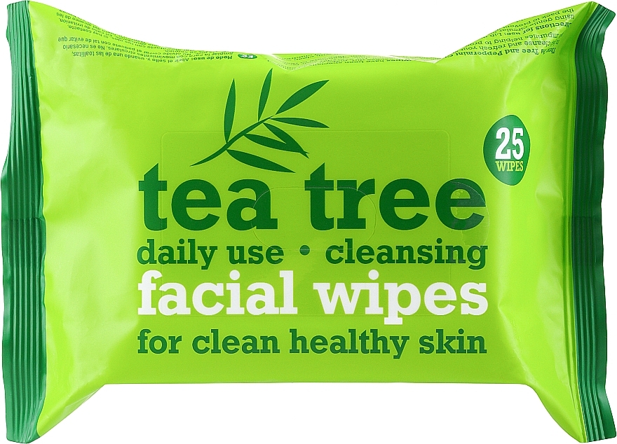 Oczyszczające chusteczki do twarzy 25 szt. - Xpel Marketing Ltd Tea Tree Facial Wipes For Clean Healthy Skin — Zdjęcie N1