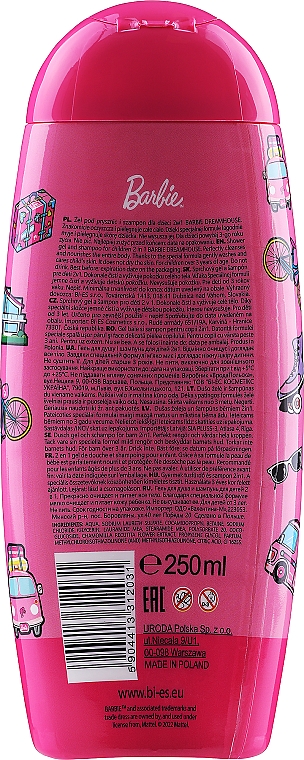 Szampon i żel pod prysznic - Bi-es Barbie Shower Gel & Shampoo — Zdjęcie N2