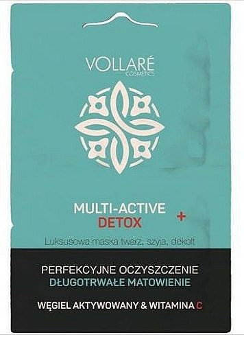 Oczyszczająco-matująca maska na twarz, szyję i dekolt - Vollare Multi-Activ Detox Mask — Zdjęcie N2