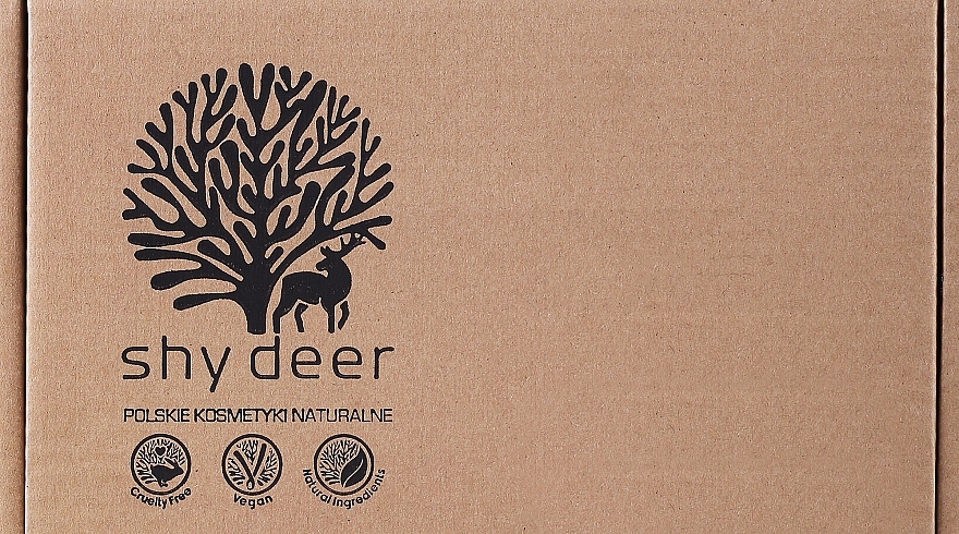 Zestaw Pielęgnacja i oczyszczanie ciała 2022 - Shy Deer (b/scr/200ml + b/cr/100ml + b/milk/200ml + balsam/10ml) — Zdjęcie N1