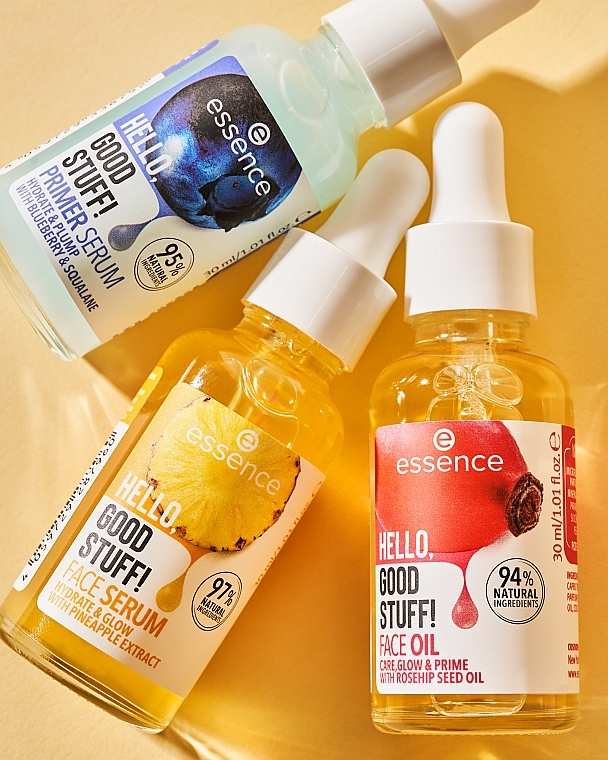 Baza-serum do twarzy - Essence Hello, Good Stuff! Primer Serum Hydrate & Plump Blueberry & Squalane — Zdjęcie N13
