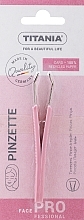 Kup Pęseta prosta, z plastikowymi uchwytami, 8 cm, 1061/A, jasnoróżowa - Titania