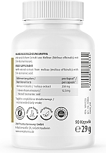 Suplement diety Ekstrakt z melisy, 250 mg - Zein Pharma Melissa Extract 250mg Capsules — Zdjęcie N3