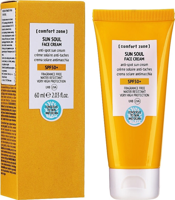 Krem przeciwsłoneczny do twarzy przeciw plamom starczym - Comfort Zone Sun Soul Face Cream SPF50+ — Zdjęcie N1