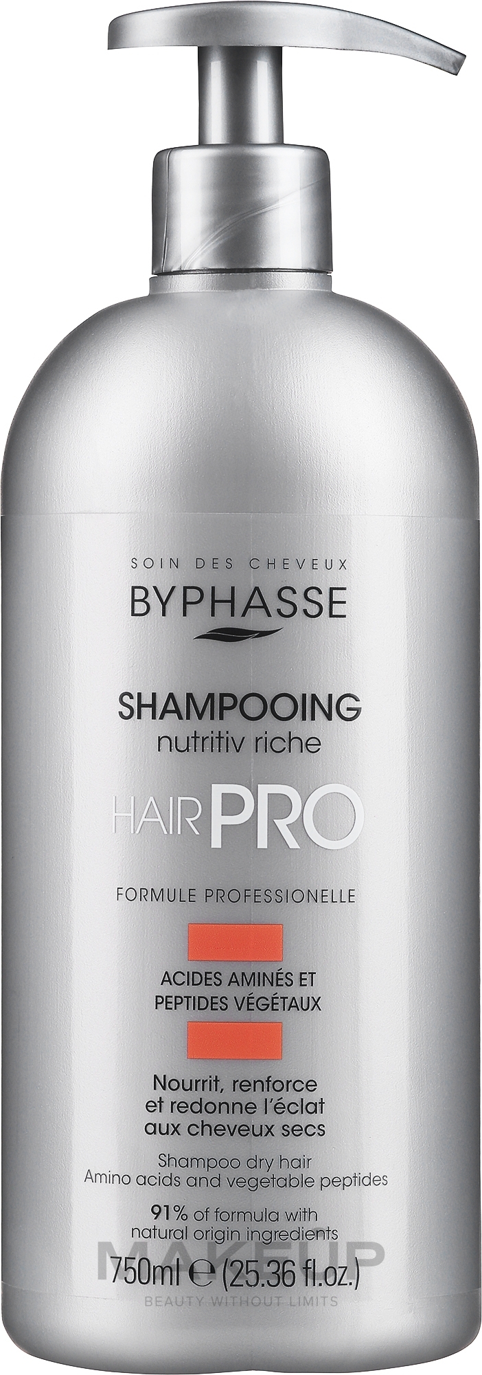 Odżywczy szampon do włosów suchych - Byphasse Hair Pro Shampoo Nutritiv Riche — Zdjęcie 750 ml