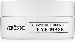 Odmładzające hydrożelowe płatki pod oczy z ekstraktem z alg morskich i kwasem hialuronowym - Veronni Seaweed Green Gel Eye Mask — Zdjęcie N2