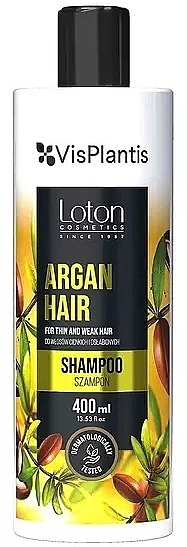 PREZENT! Szampon do włosów cienkich i osłabionych z olejkiem arganowym - Vis Plantis Loton Argan Hair Shampoo — Zdjęcie N1