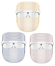 Maska do twarzy LED, 3 kolory - Eclat Skin London Ultimate Skin Treatment 3 Colour Led Mask — Zdjęcie N2