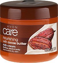 Bogaty odżywczy krem do twarzy, rąk i ciała z masłem kakaowym - Avon Care — Zdjęcie N1