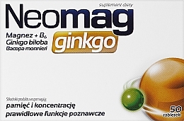 Kup Suplement diety w tabletkach - Aflofarm Neomag Ginkgo