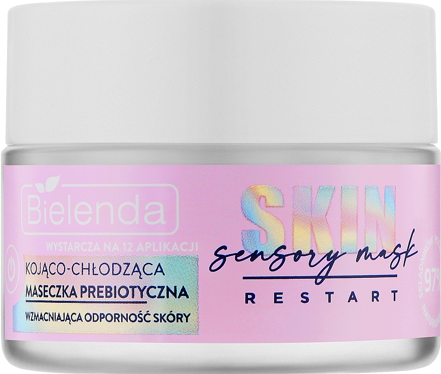 Kojąco-chłodząca prebiotyczna maseczka do twarzy - Bielenda Skin Restart Sensory Soothing & Cooling Prebiotic Mask
