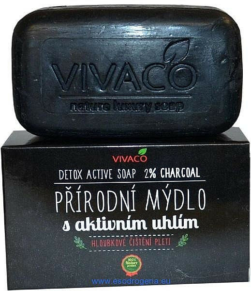 Naturalne mydło z węglem aktywnym - Vivaco — Zdjęcie N1