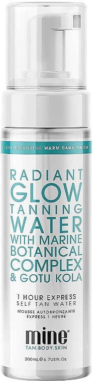 Pianka samoopalająca zapewniająca naturalną opaleniznę - MineTan 1 Hour Tan Radiant Glow Self Tanner Bronzing Water — Zdjęcie N1