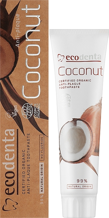 Kokosowa pasta do zębów - Ecodenta Anti-Plaque Toothpaste Coconut — Zdjęcie N4