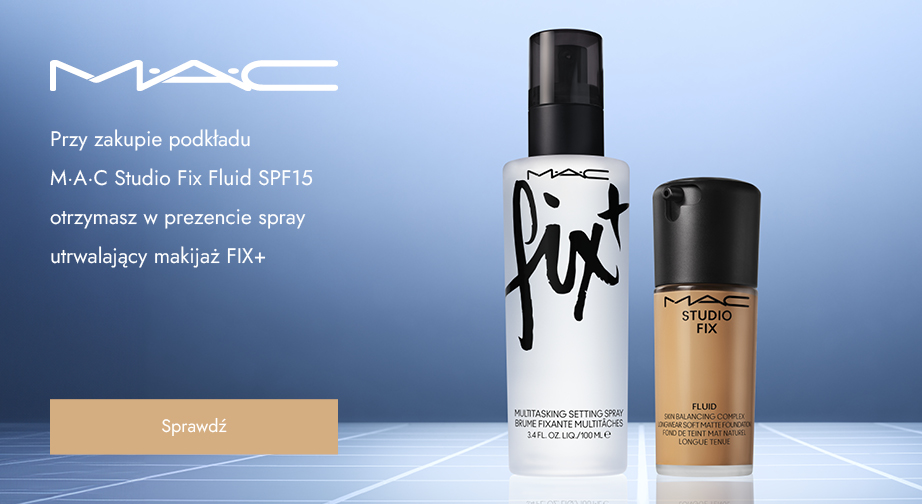 Przy zakupie podkładu M·A·C Studio Fix Fluid SPF15 otrzymasz w prezencie spray utrwalający makijaż FIX+.