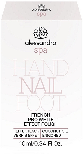 Lakier do manicure francuskiego - Alessandro International Spa Pro White French Effect Polish  — Zdjęcie N2