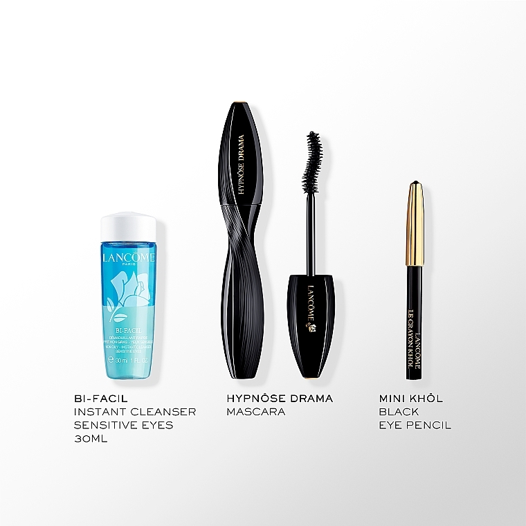 Zestaw - Lancome Hypnose Mascara Giftset (mascara/6,5ml + pensil/0,7g + makeup/remover/30ml) — Zdjęcie N4