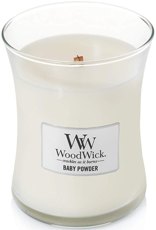Świeca zapachowa w szkle - WoodWick Hourglass Candle Baby Powder