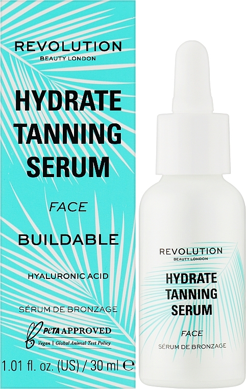 Nawilżające serum samoopalające do twarzy - Revolution Beauty Hydrating Face Tan Serum — Zdjęcie N2