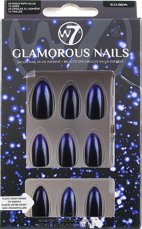PRZECENA! Zestaw sztucznych paznokci - W7 Cosmetics Glamorous Nails * — Zdjęcie N2
