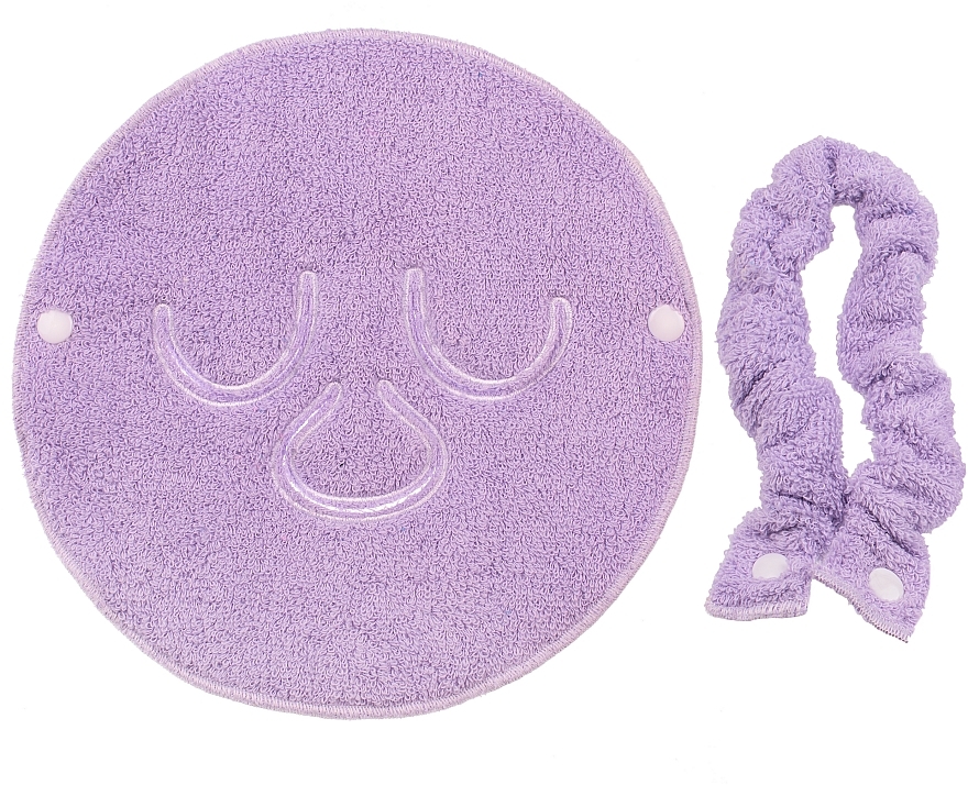 Ręcznik kompresyjny do zabiegów kosmetycznych, liliowy Towel Mask - MAKEUP Facial Spa Cold & Hot Compress Lilac — Zdjęcie N2