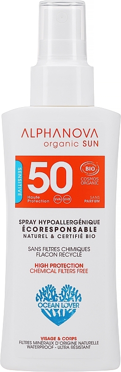 Przeciwsłoneczny spray SPF 50 - Alphanova Sun Spray SPF 50 Travel Size — Zdjęcie N1