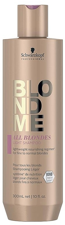 PRZECENA! Szampon do cienkich włosów blond - Schwarzkopf Professional Blondme All Blondes Light Shampoo * — Zdjęcie N3