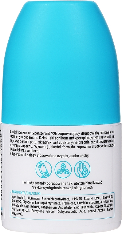 Antyperspirant-dezodorant w kulce 72h - BasicLab Dermocosmetics Anti-Perspiris  — Zdjęcie N3