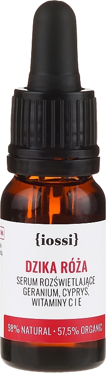 Rozświetlające serum do twarzy Dzika róża, cyprys, geranium + witaminy E i C - Iossi (miniprodukt) — Zdjęcie N3