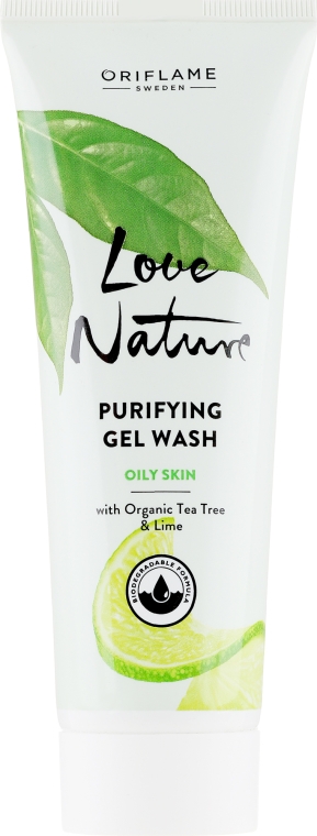 Oczyszczający żel do mycia twarzy z olejkiem z drzewa herbacianego i limonką - Oriflame Love Nature Purifying Gel Wash — Zdjęcie N1