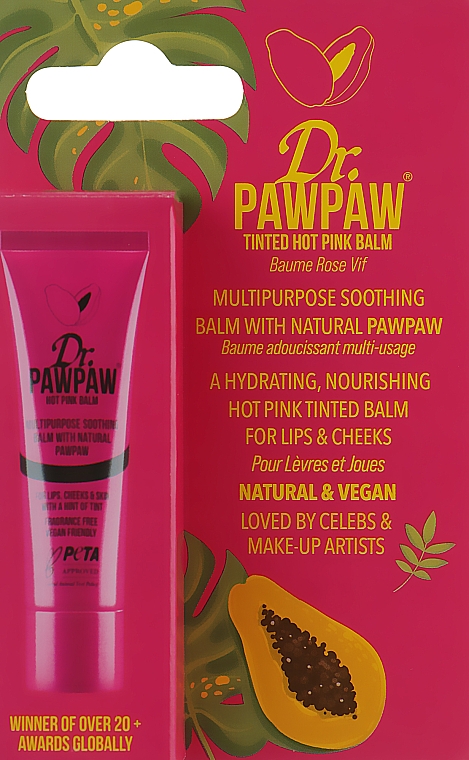 Koloryujący balsam do ust - Dr. PAWPAW Hot Pink Balm — Zdjęcie N2