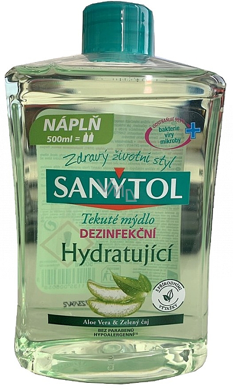 Nawilżające mydło w płynie - Sanytol (jednostka wymienna)	 — Zdjęcie N1