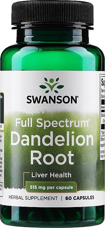 Suplement diety Korzeń mniszka lekarskiego - Swanson Dandelion Root — Zdjęcie N1