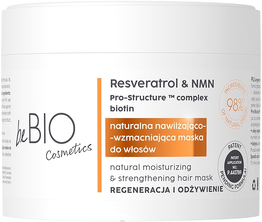 Maska do włosów Odbudowa i odżywienie - BeBio Longevity Moisturizing & Strengthening Hair Mask — Zdjęcie N1