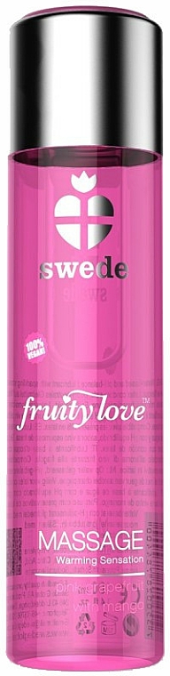 Żel do masażu Różowy grejpfrut i mango - Swede Fruity Love Massage Warming Sensation Pink Grapefruit & Mango — Zdjęcie N1
