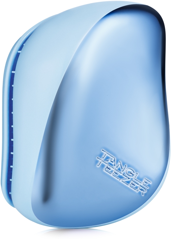 Kompaktowa szczotka do włosów - Tangle Teezer Compact Styler Sky Blue Delight Chrome — Zdjęcie N1