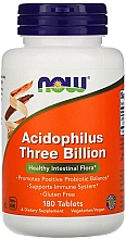 Szczep bakterii kwasu mlekowego w tabletkach - Now Foods Stabilized Acidophilus Three Billion  — Zdjęcie N1
