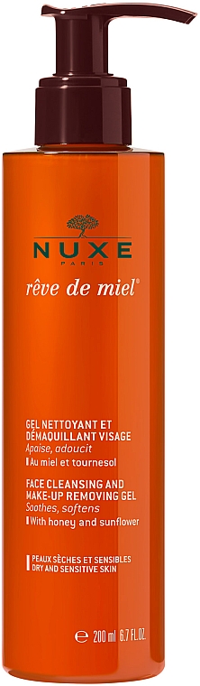 Oczyszczający żel do mycia i demakijażu twarzy - Nuxe Rêve de Miel Face Cleansing And Make-Up Removing Gel — Zdjęcie N1