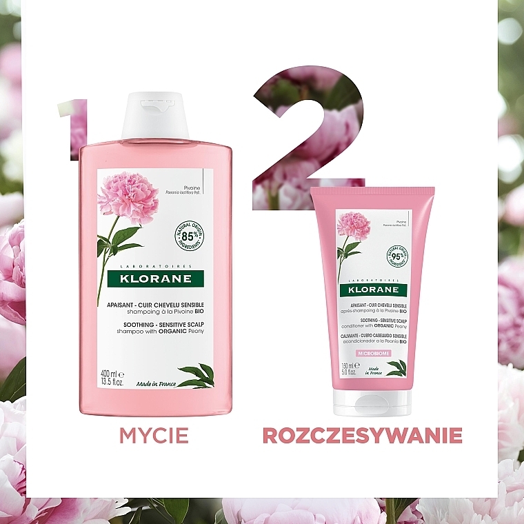 Żel-odżywka do włosów z ekstraktem z piwonii - Klorane Soothing And Anti-Irritating Gel Conditioner — Zdjęcie N5