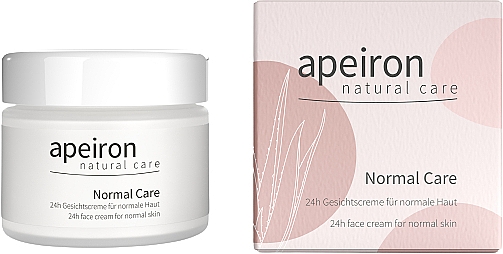 Naturalny krem do twarzy dla skóry normalnej - Apeiron Normal Care 24h Face Cream — Zdjęcie N1