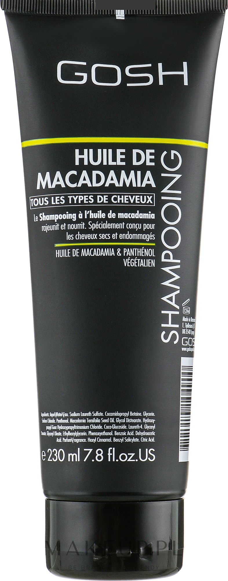 Szampon do włosów z olejem makadamia - Gosh Copenhagen Macadamia Oil Shampoo — Zdjęcie 230 ml