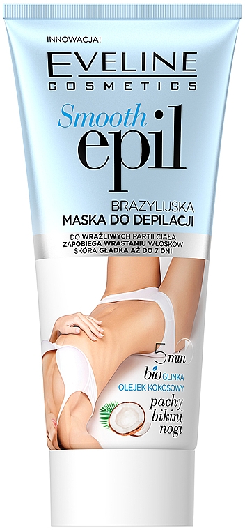 Brazylijska maska do depilacji wrażliwych części ciała - Eveline Cosmetics Smooth Epil  — Zdjęcie N1