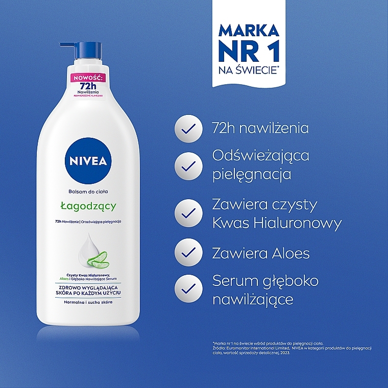 Łagodzący balsam do ciała z pompką - NIVEA Aloe Hydration Body Lotion — Zdjęcie N3