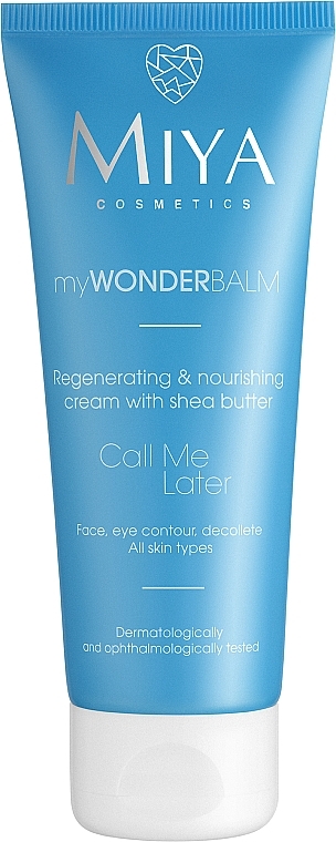 Regenerująco-odżywczy krem z masłem shea - Miya Cosmetics My Wonder Balm Call Me Later Face Cream