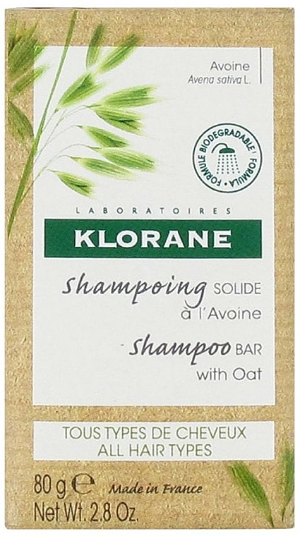 Szampon owsiany w kostce - Klorane Solid Shampoo Bar with Oat — Zdjęcie N1
