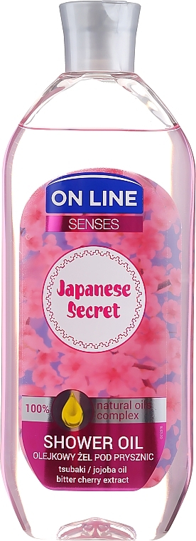 PRZECENA! Olejkowy żel pod prysznic z olejami tsubaki i jojoba - On Line Senses Japanese Secret * — Zdjęcie N1