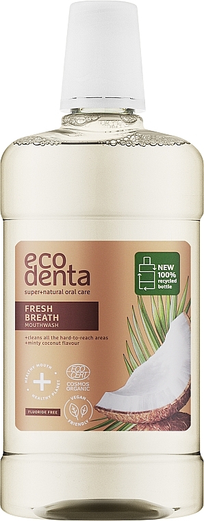 Płyn do płukania jamy ustnej Miętowy kokos - Ecodenta Cosmos Organic Minty Coconut Mouthwash — Zdjęcie N1