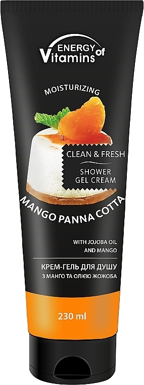 Kremowy żel pod prysznic - Energy of Vitamins Cream Shower Gel Mango Panna Cotta