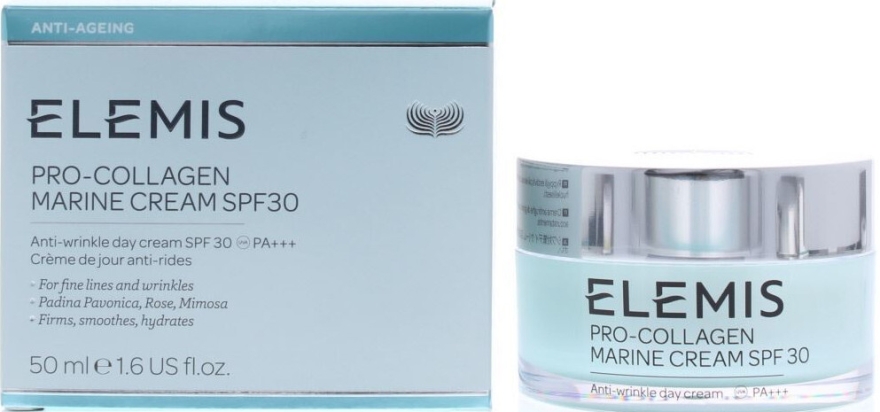 Naprawczy krem przeciwzmarszczkowy do twarzy - Elemis Pro-Collagen Marine Cream SPF30