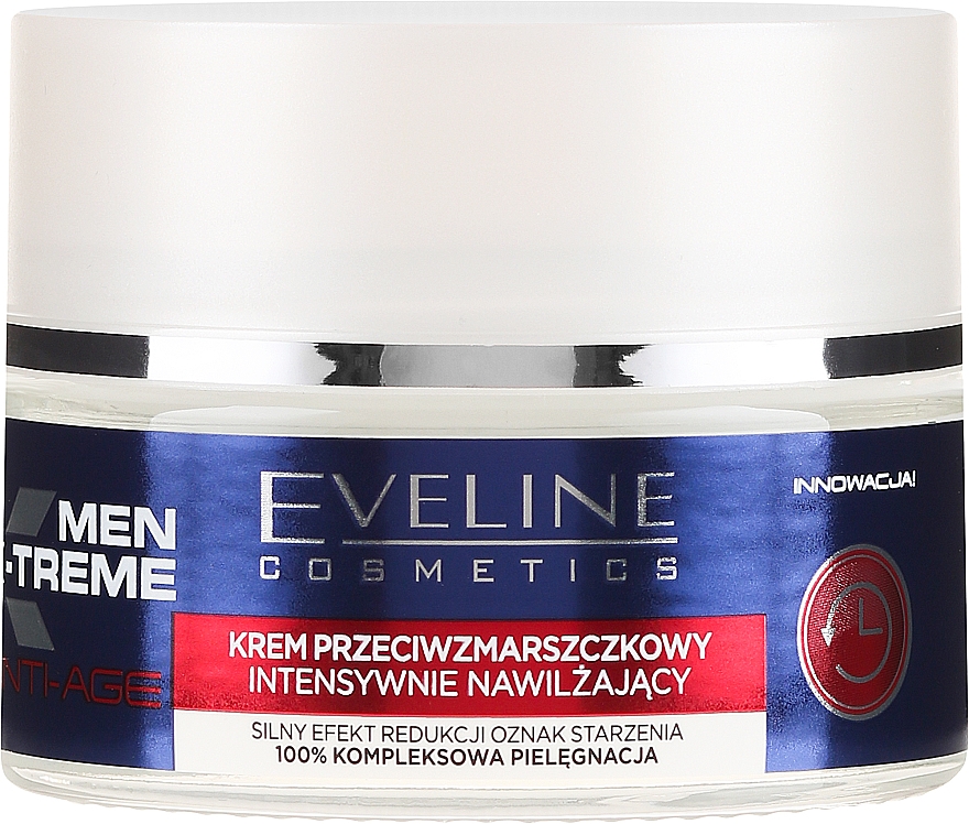 Przeciwzmarszczkowy krem nawilżający - Eveline Cosmetics Men X-Treme  — Zdjęcie N2